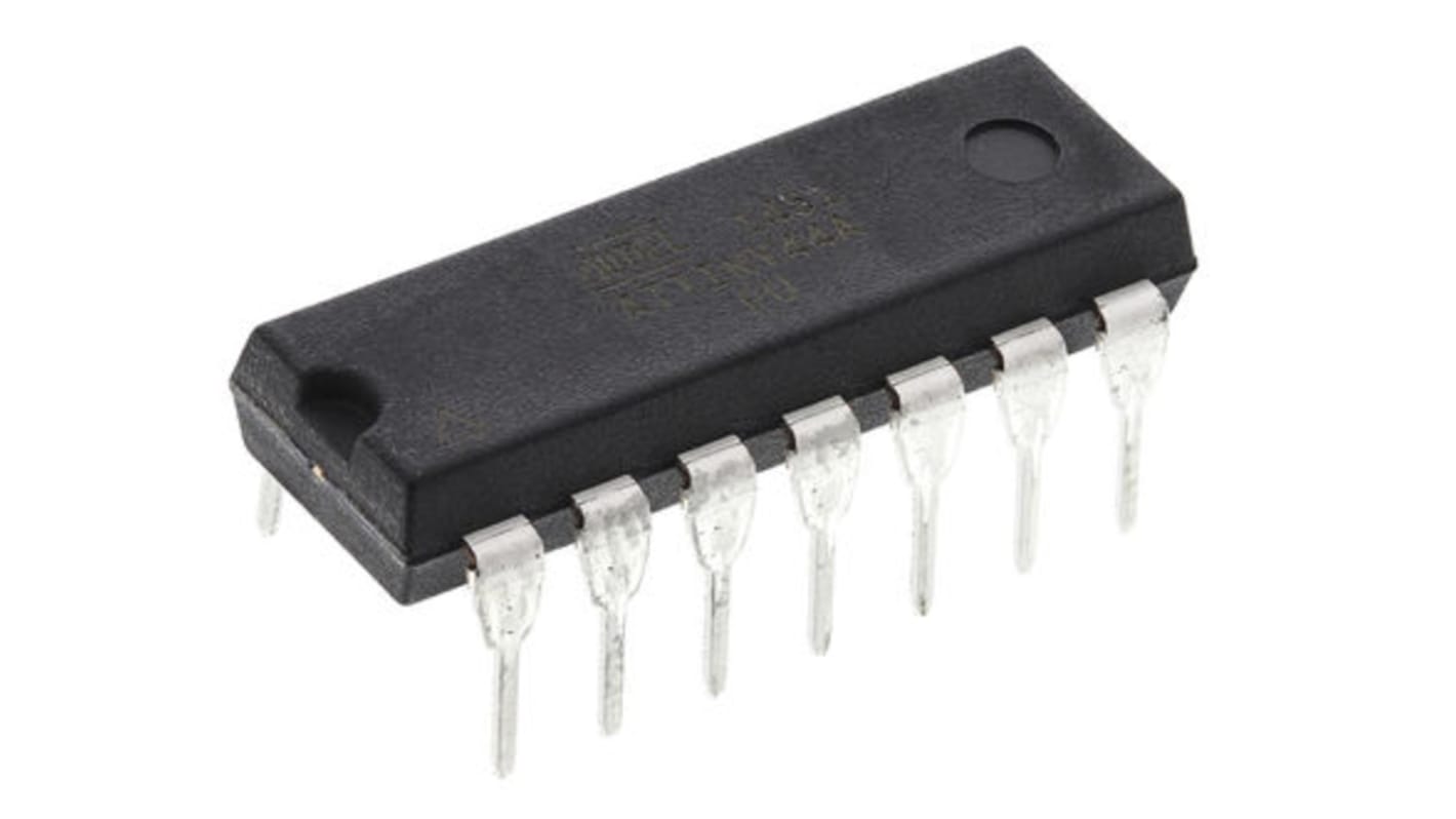 Microchip ATTINY44A-PU, 8bit AVR Microcontroller, ATtiny44, 20MHz, 4 kB Flash, 14-Pin PDIP