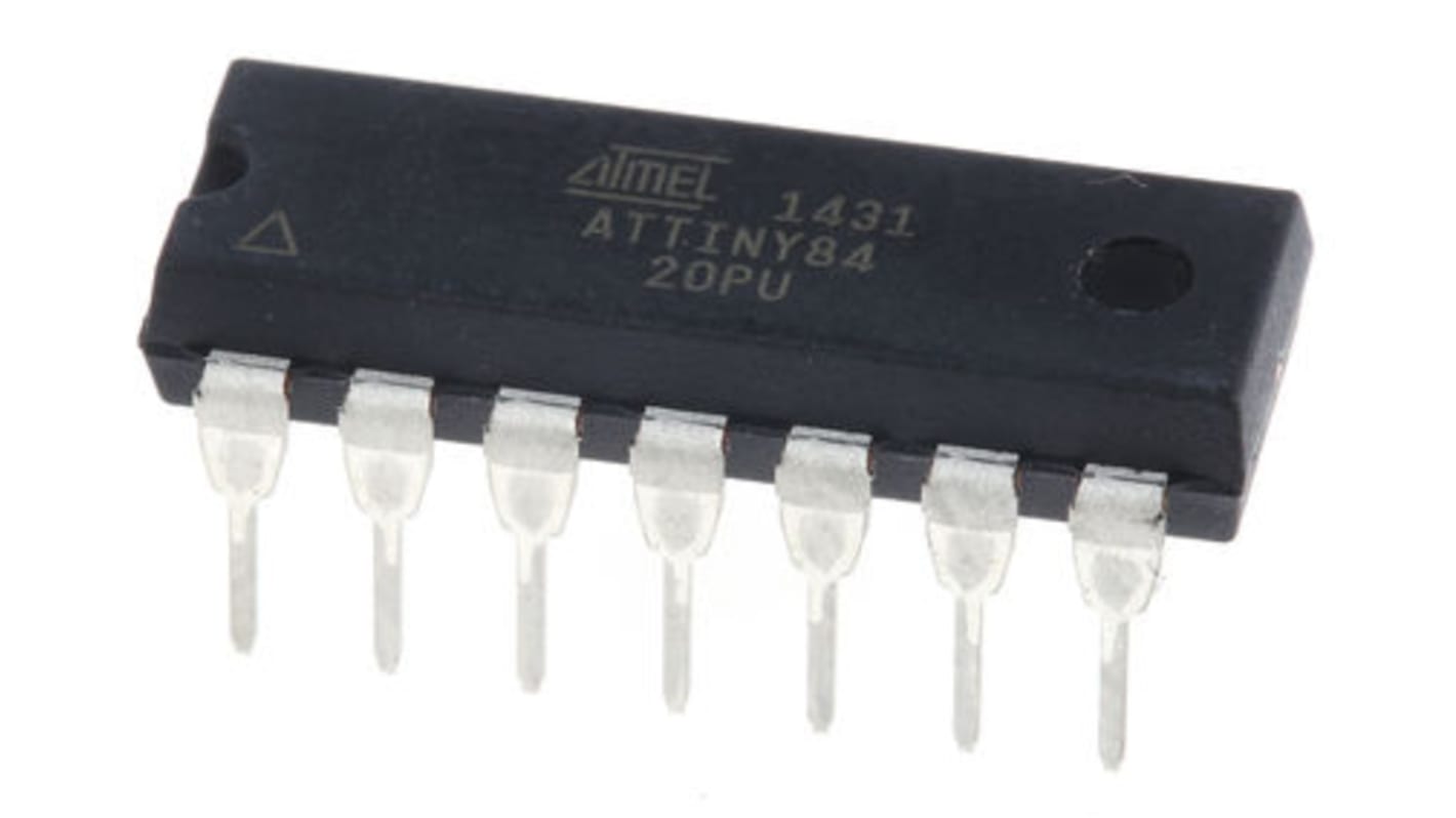 Microchip ATTINY84-20PU, 8bit AVR Microcontroller, ATtiny84, 20MHz, 8 ...