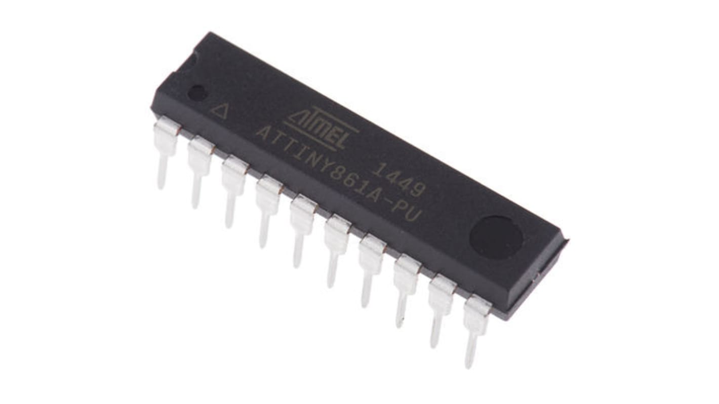 Microchip ATTINY861A-PU, 8bit AVR Microcontroller, ATtiny861, 20MHz, 8 kB Flash, 20-Pin PDIP