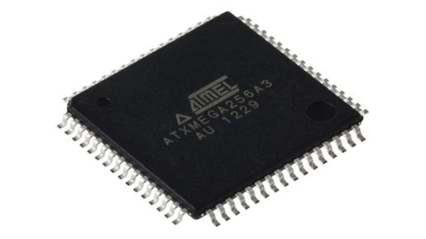 Microchip マイコン AVR XMEGA A3, 64-Pin TQFP ATXMEGA256A3-AU