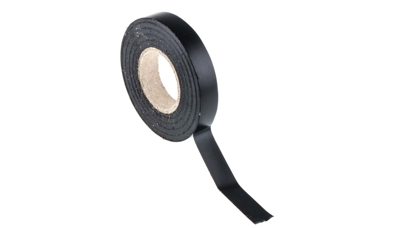 RS PRO Black PVC Electrical Tape, 12mm x 20m