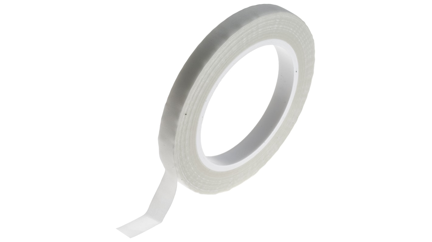 RS PRO Isolierband, Glasfaser-Filament Weiß, 0.18mm x 12mm x 33m, 0°C bis +180°C