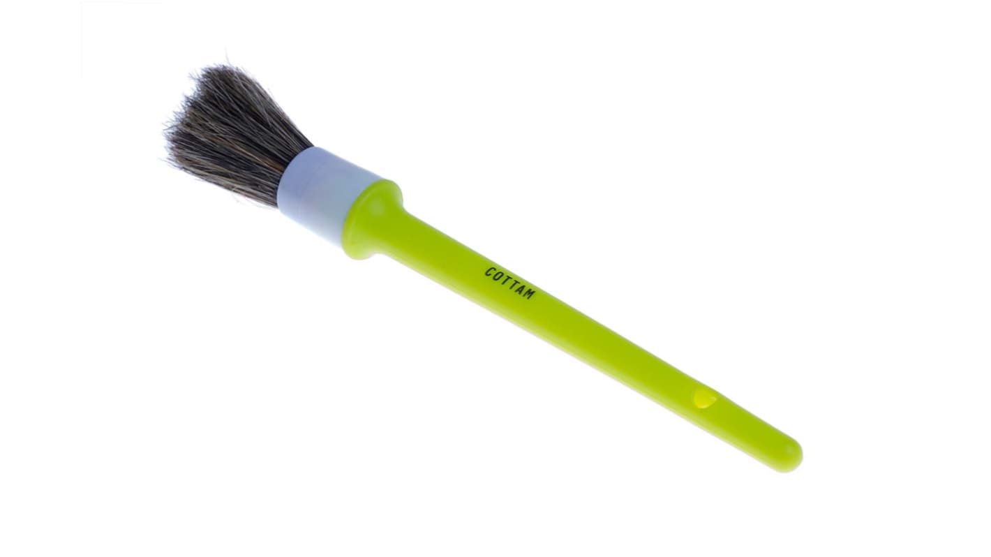 Pinceau n°12 Cottam à brosse ronde, Fin, Ø 19mm