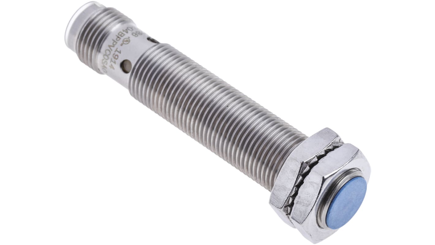 Sick Inductive Barrel-Style Proximity Sensor, M12 x 1, 4 mm Detection, PNP Output, 10 → 30 V dc, IP68, IP69K