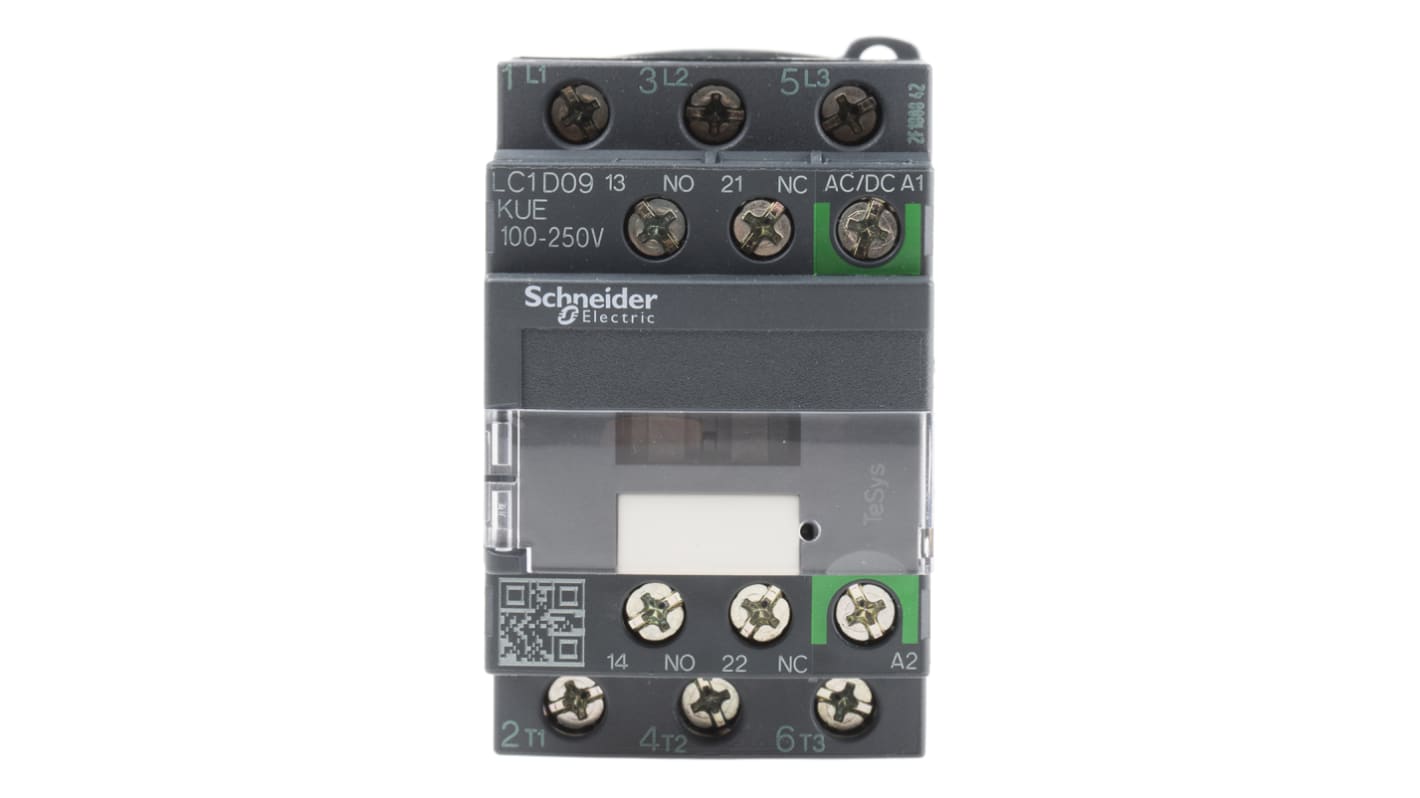 Schneider Electric LC1D Series Contactor, 230 V ac Coil, 3-Pole, 9 A, 4 kW, 3NO, 690 V ac