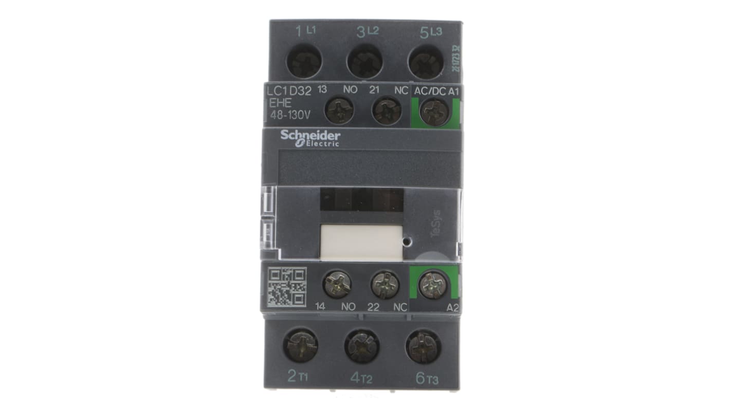 Schneider Electric LC1D Series Contactor, 110 V ac/dc Coil, 3-Pole, 32 A, 15 kW, 3NO, 690 V ac