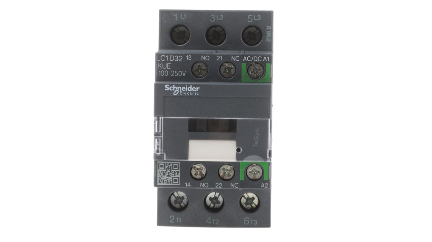 Schneider Electric LC1D Series Contactor, 230 V ac Coil, 3-Pole, 32 A, 15 kW, 3NO, 690 V ac