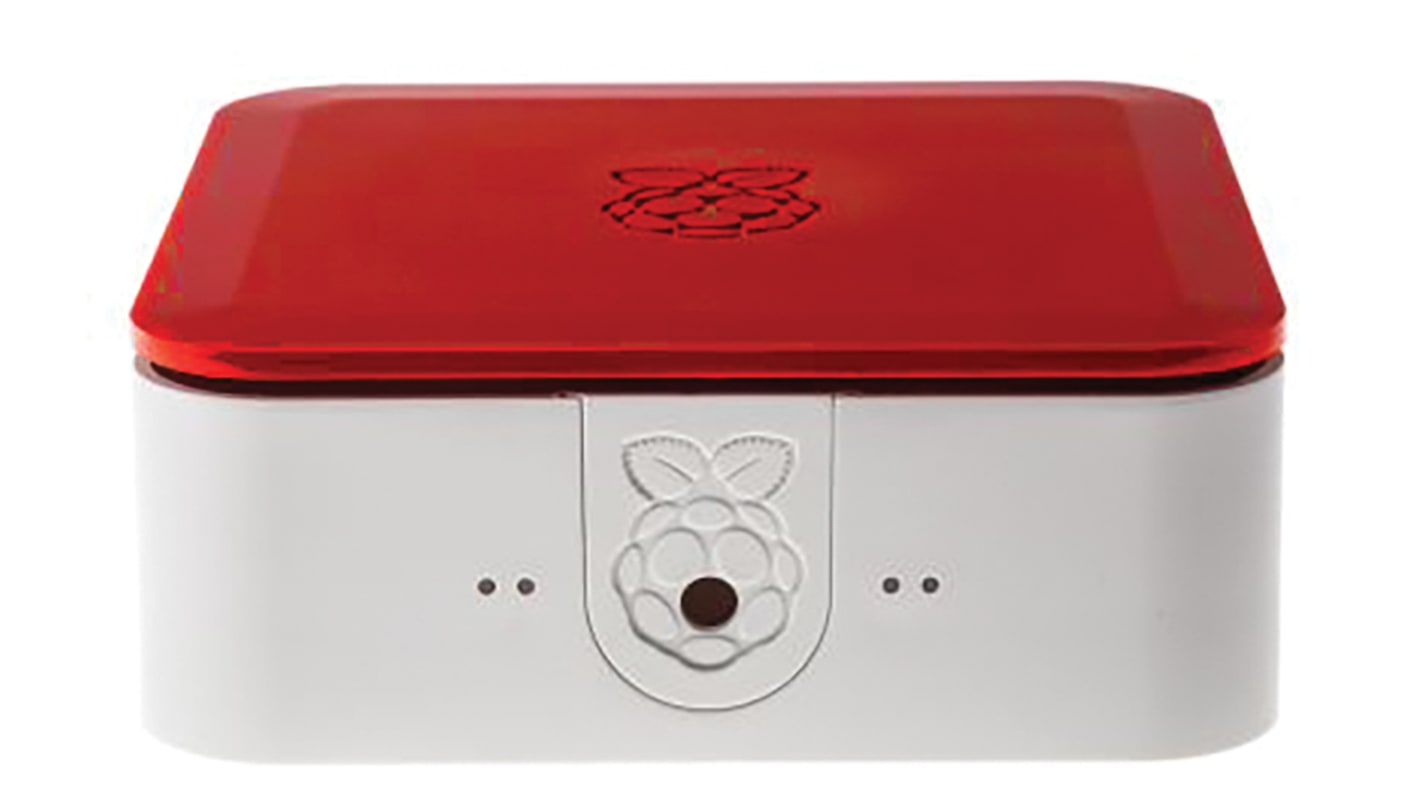 Caja Quattro DesignSpark de ABS Rojo, Blanco para Raspberry Pi 3B y anteriores