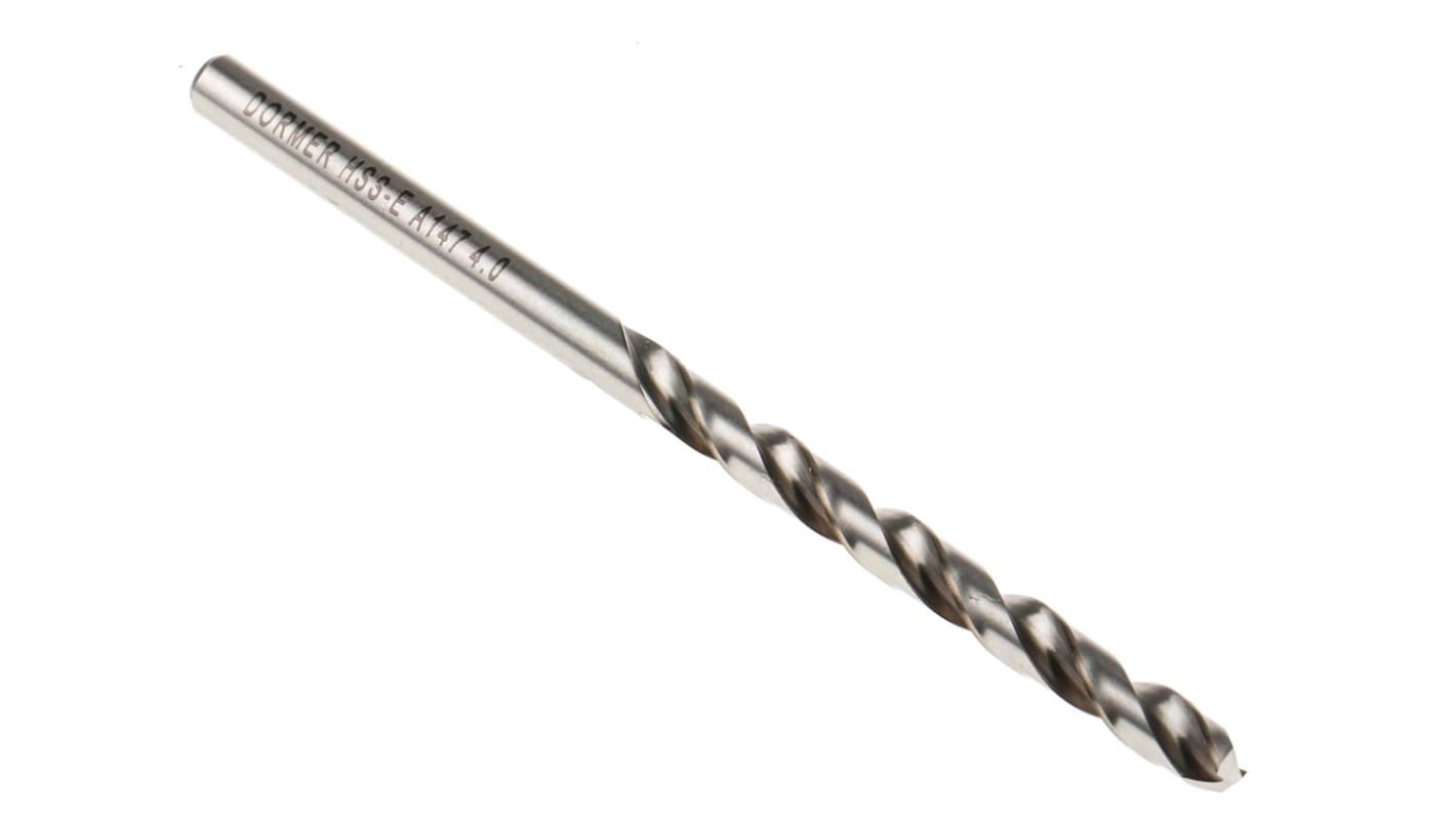 Dormer A147 Series HSS-E Twist Drill Bit, 4mm Diameter, 75 mm Overall