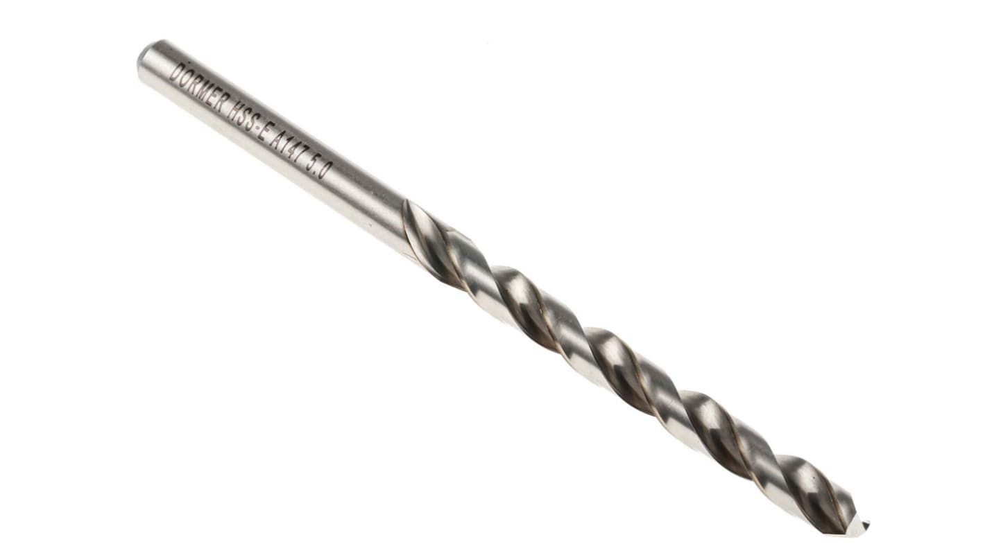 Dormer A147 Series HSS-E Twist Drill Bit, 5mm Diameter, 86 mm Overall