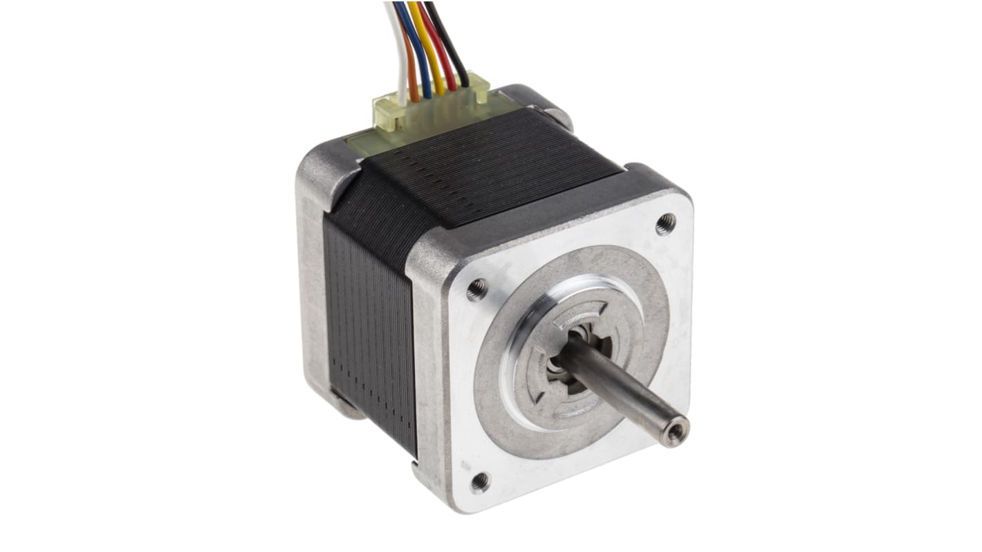 Sanyo Denki 103H5 Hybrid 1.8° Schrittmotor 24 V / 1,2 A 0.30Nm 6-adrig, 42 x 42mm Wellen-Ø 5mm