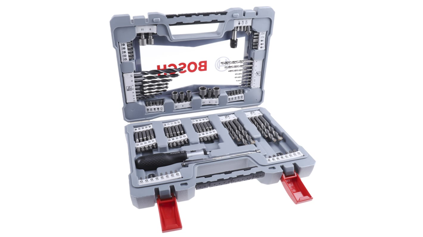 Bosch 105-Piece Twist Drill Bit Set for Masonry, 20mm Max, 2mm Min, HSS-G Bits