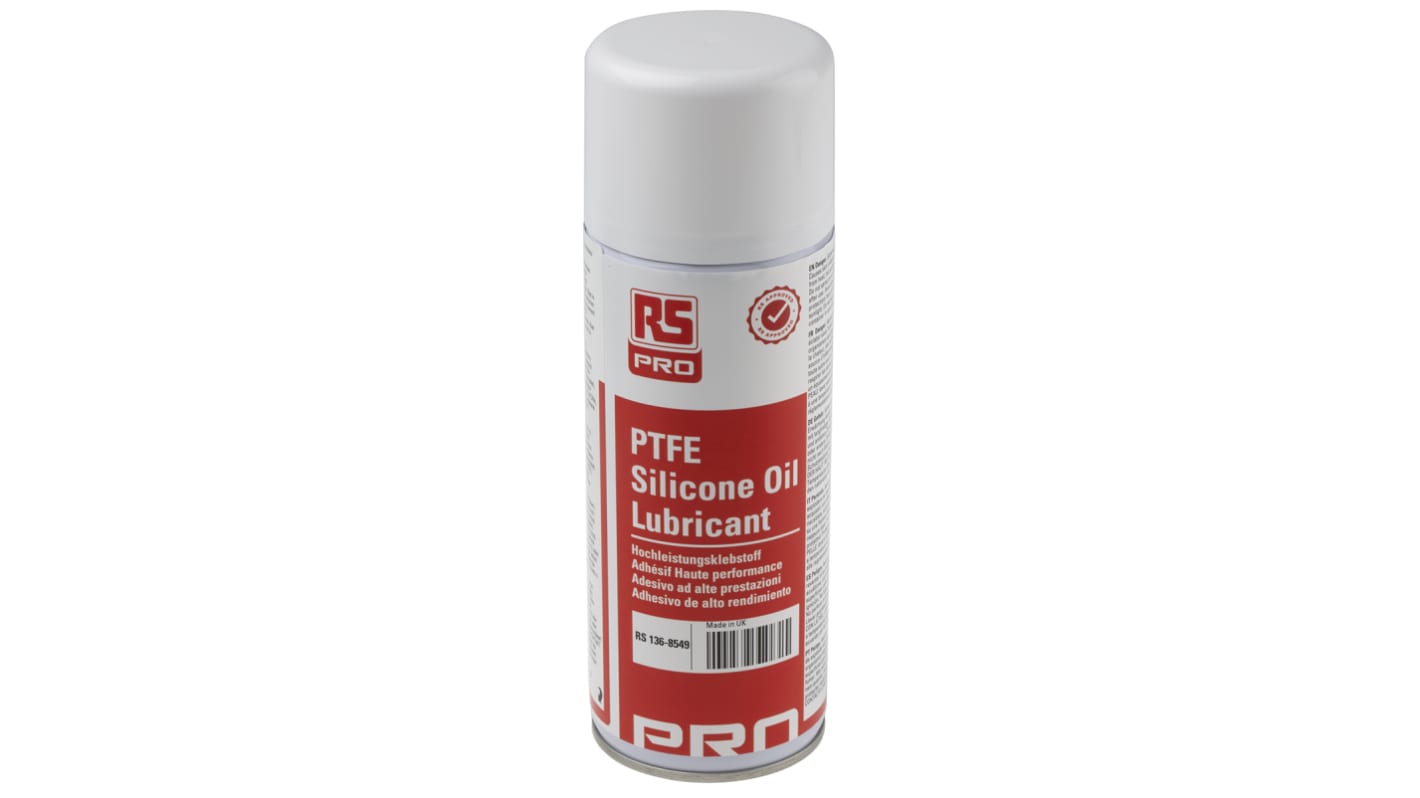 Huile de silicone RS PRO Aérosol, 400 ml, Multi-fonctions