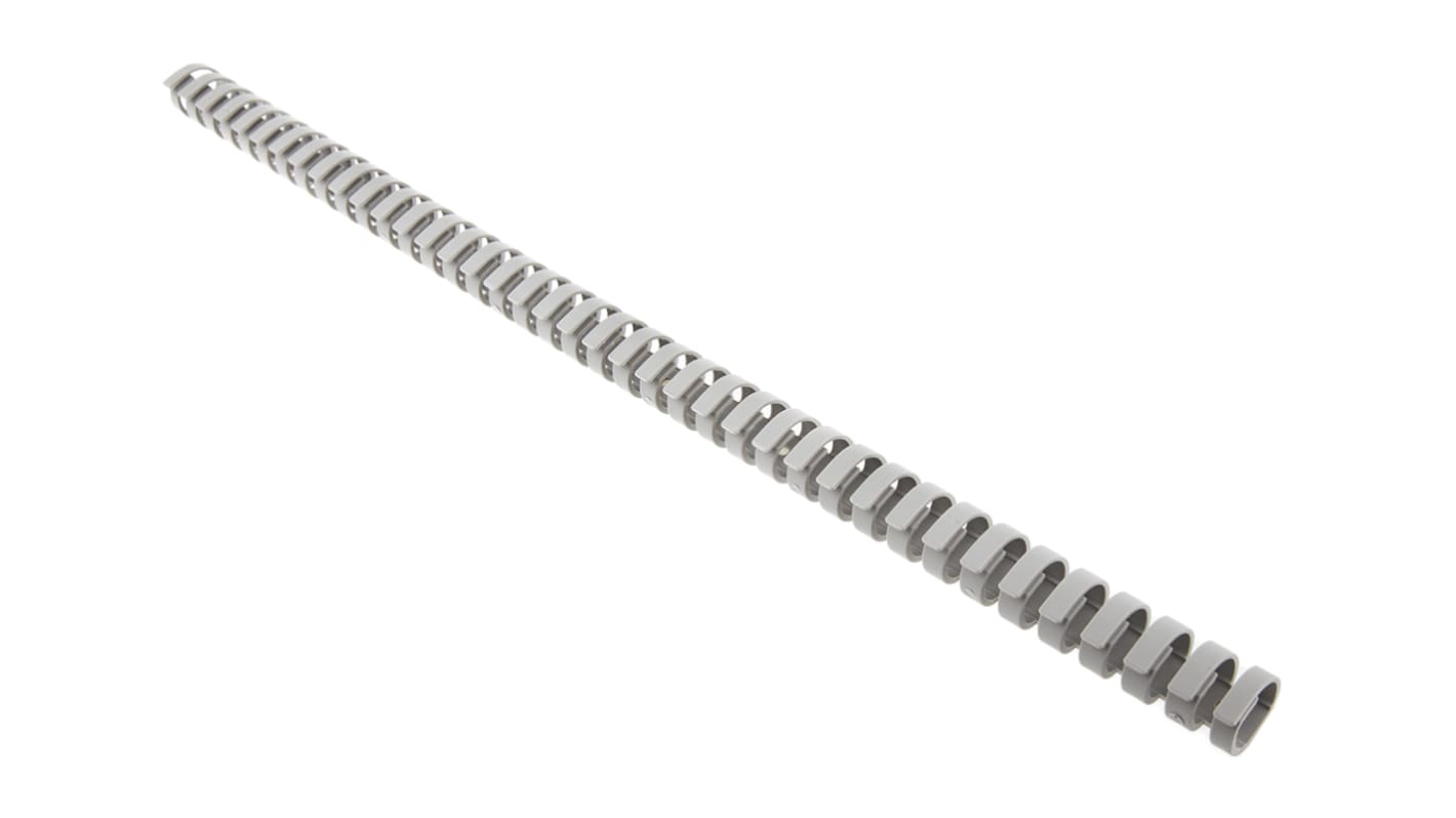 Goulotte RS PRO, 20 mm x 20mm x 0.5m Flexible, en Polypropylène Gris