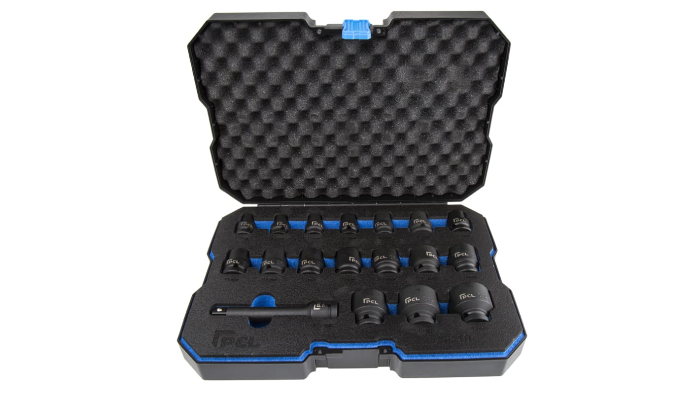 RS PRO 18Piece Metric 1/2 in Deep Impact Socket Set , 6 point RS