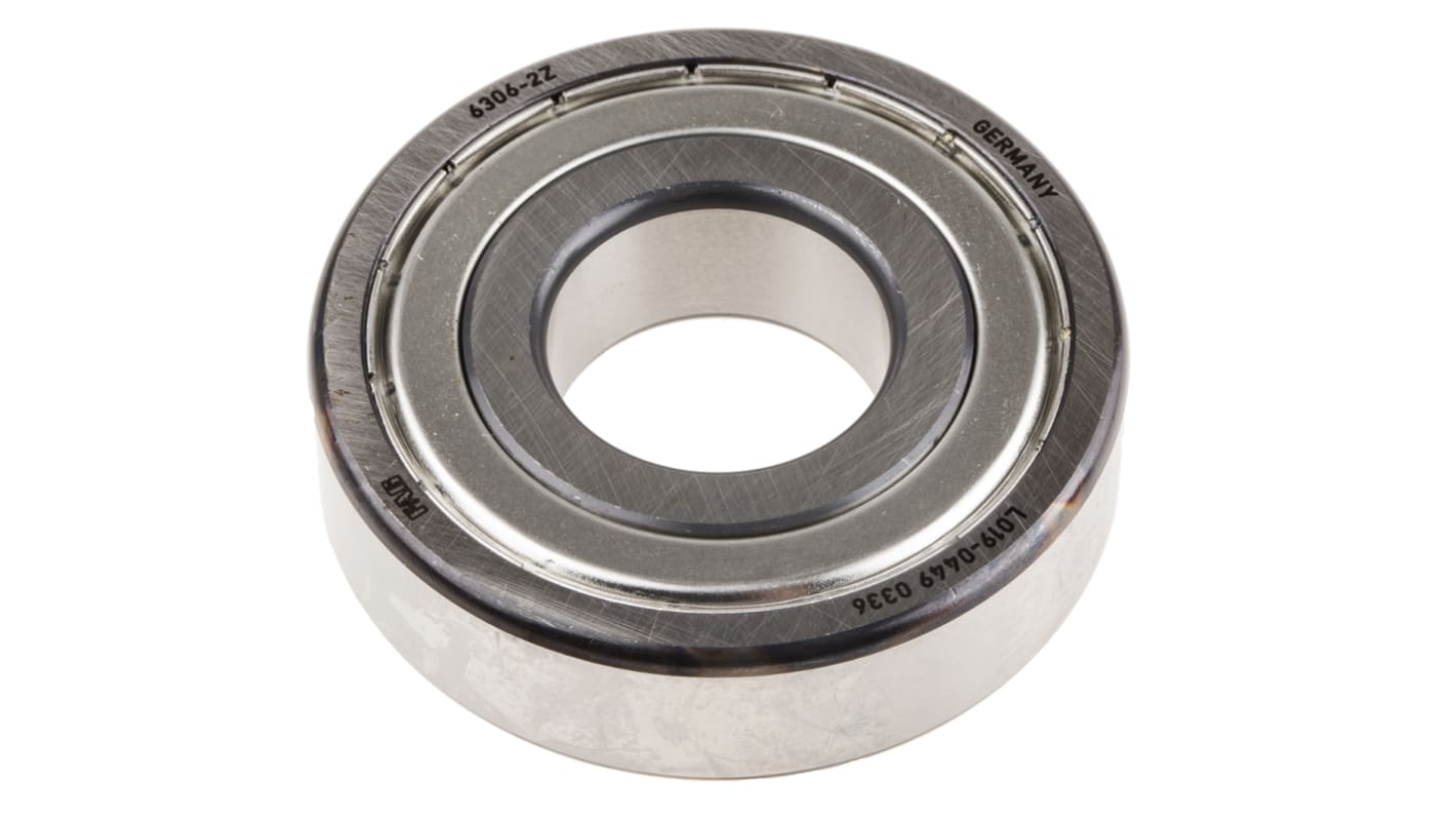 FAG 6306-2Z Single Row Deep Groove Ball Bearing- Both Sides Shielded 30mm I.D, 72mm O.D