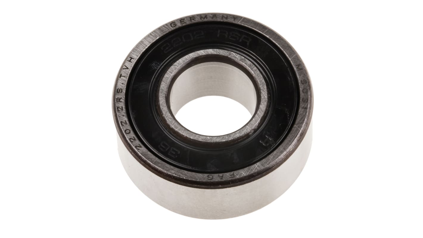 FAG 2202-2RS-TVH Self Aligning Ball Bearing- Both Sides Sealed 15mm I.D, 35mm O.D