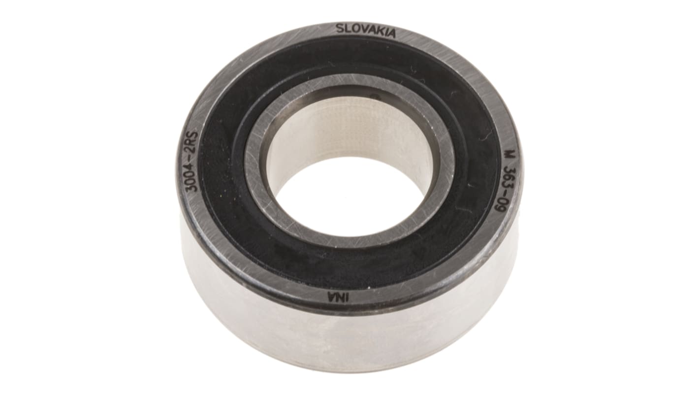 INA 3004-2RS Double Row Angular Contact Ball Bearing- Both Sides Sealed 20mm I.D, 42mm O.D