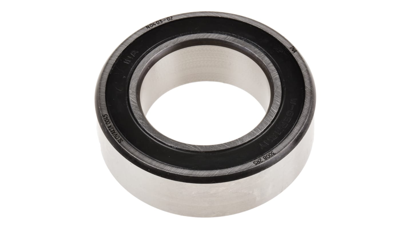 INA 3008-2RS Double Row Angular Contact Ball Bearing- Both Sides Sealed 40mm I.D, 80mm O.D