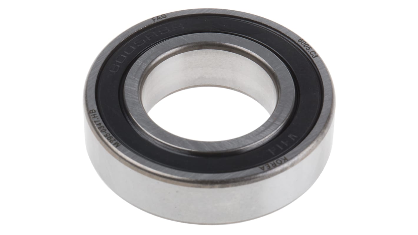 FAG 6005-C-2HRS-C3 Single Row Deep Groove Ball Bearing- Both Sides Sealed 25mm I.D, 47mm O.D