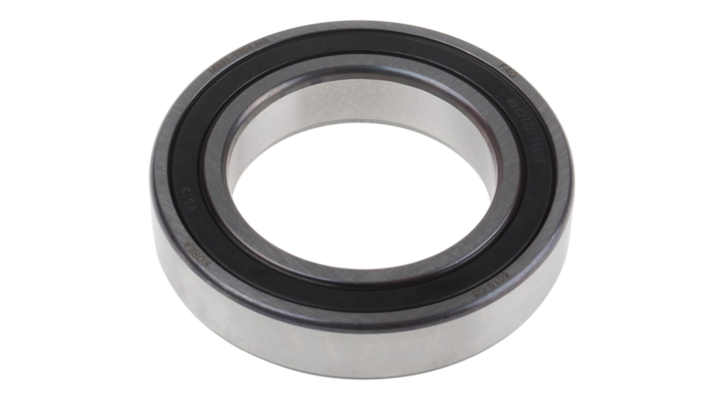 FAG 6010-2RSR-C3 Single Row Deep Groove Ball Bearing- Both Sides Sealed 50mm I.D, 80mm O.D