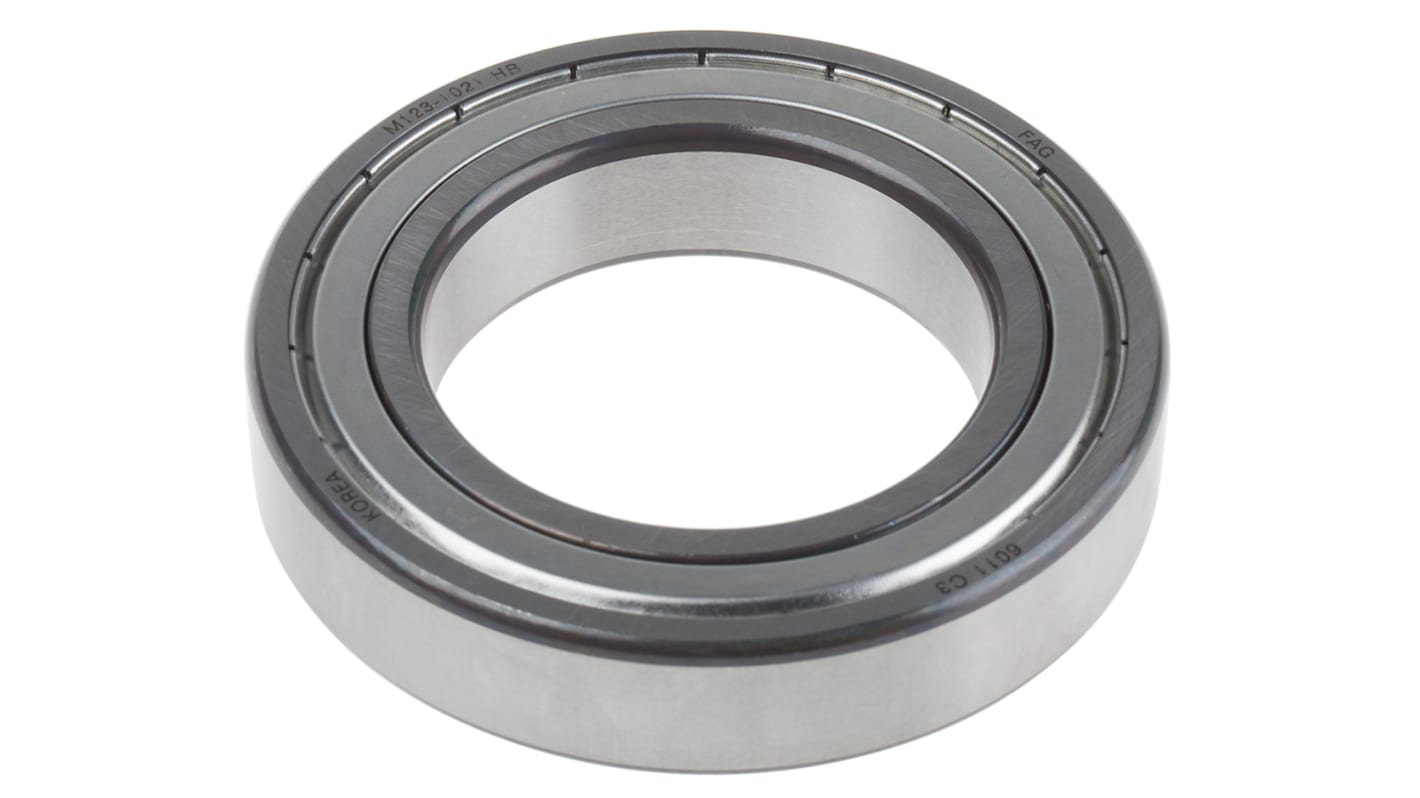 FAG 6011-2Z-C3 Single Row Deep Groove Ball Bearing- Both Sides Shielded 55mm I.D, 90mm O.D