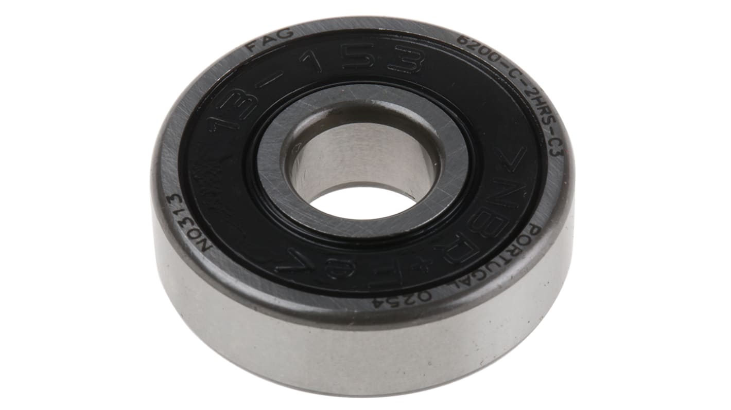 FAG 6200-C-2HRS-C3 Single Row Deep Groove Ball Bearing- Both Sides Sealed 10mm I.D, 30mm O.D