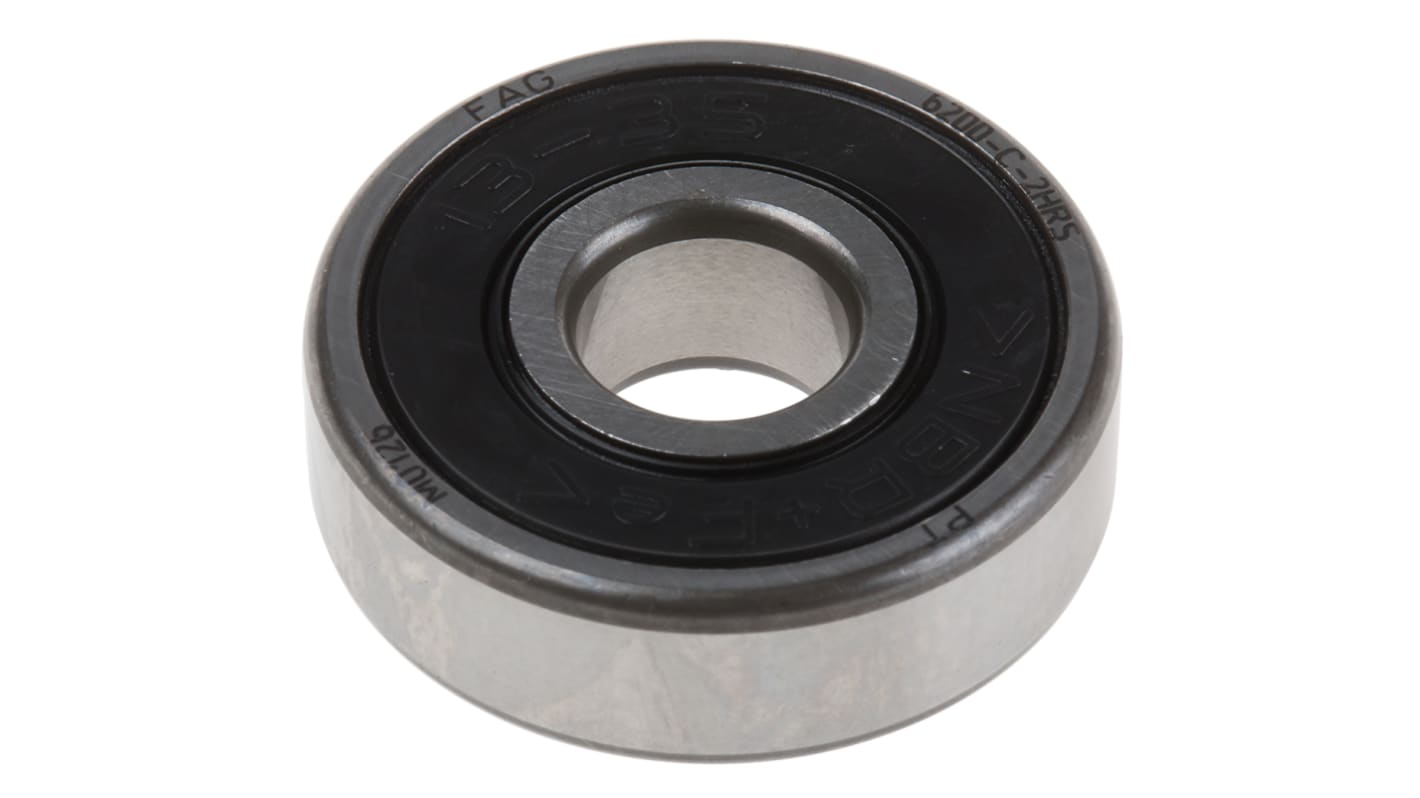 FAG 6200-C-2HRS Single Row Deep Groove Ball Bearing- Both Sides Sealed 10mm I.D, 30mm O.D