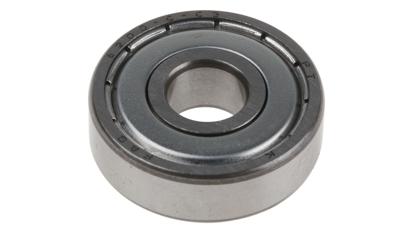 FAG 6200-C-2Z-C3 Single Row Deep Groove Ball Bearing- Both Sides Shielded 10mm I.D, 30mm O.D