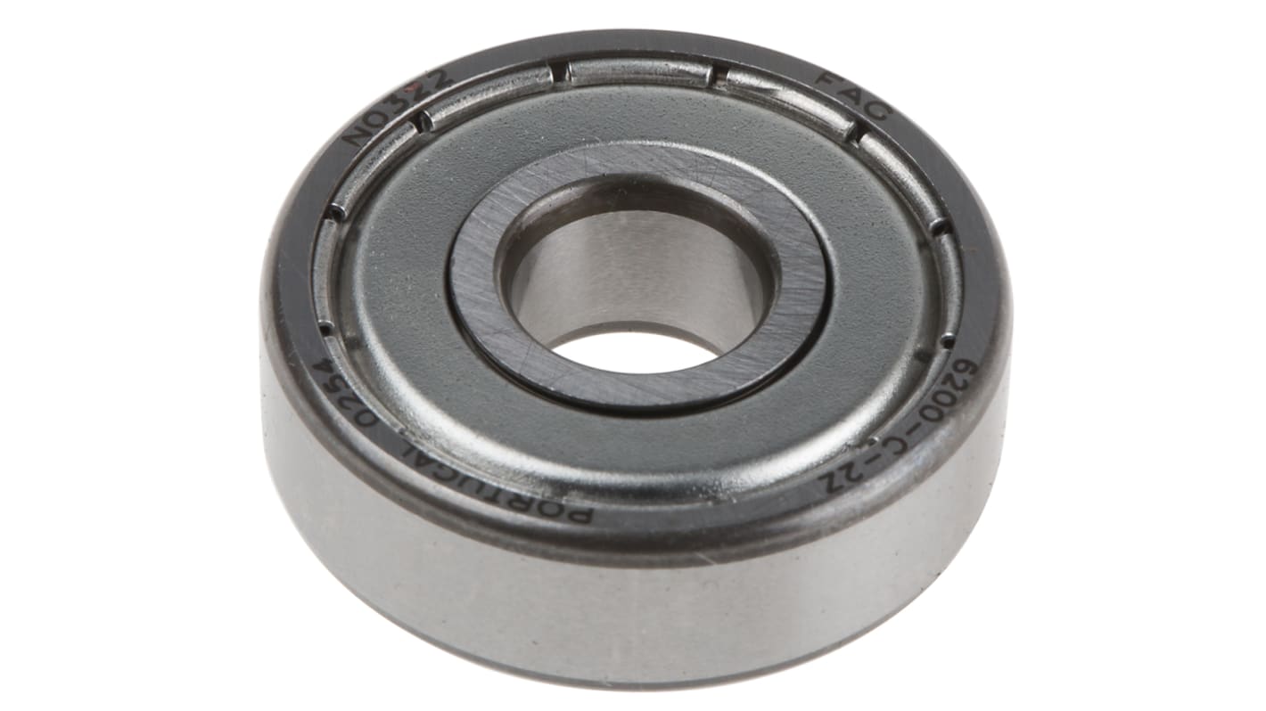 FAG 6200-C-2Z Single Row Deep Groove Ball Bearing- Both Sides Shielded 10mm I.D, 30mm O.D