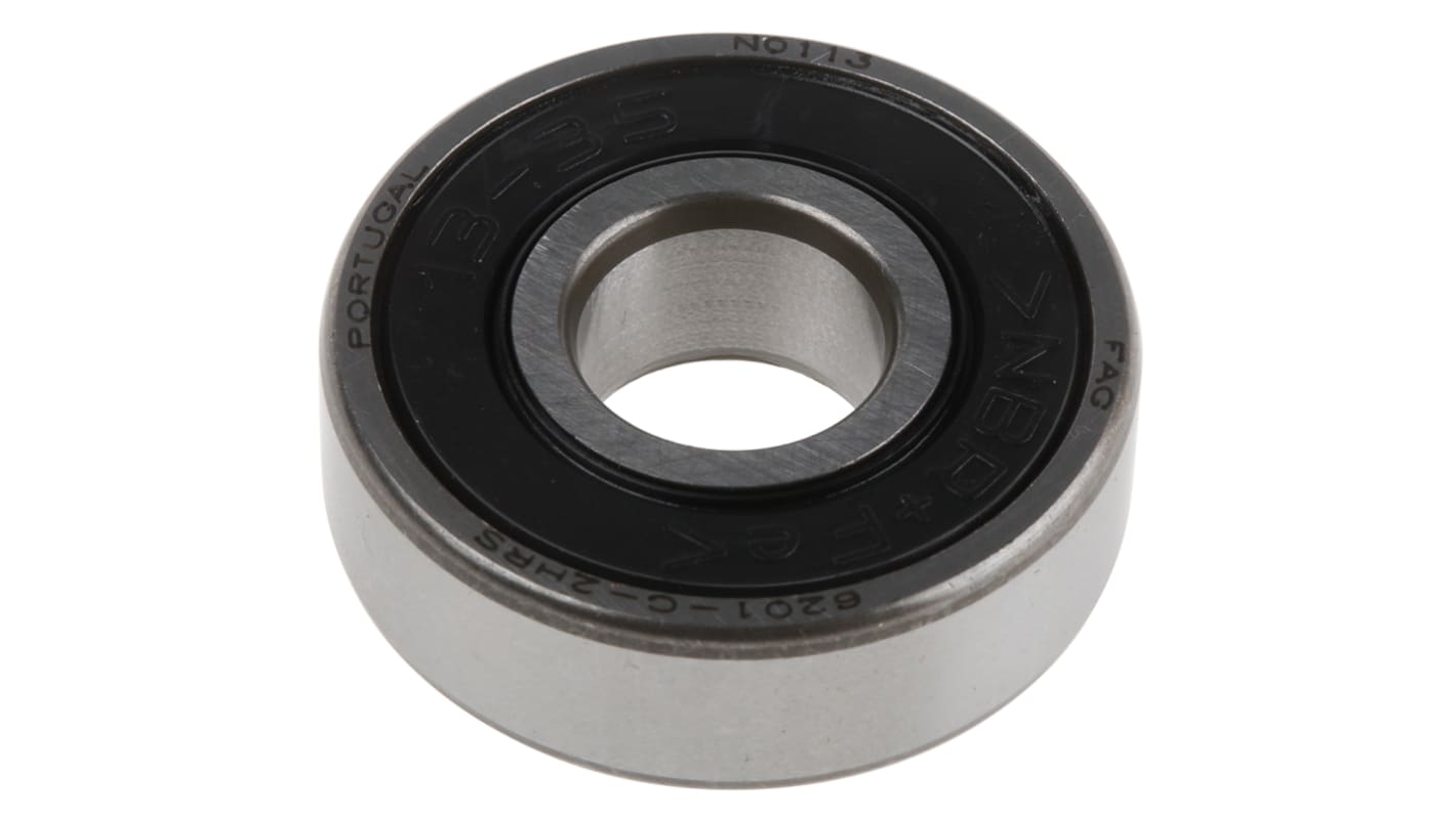 FAG 6201-C-2HRS Single Row Deep Groove Ball Bearing- Both Sides Sealed 12mm I.D, 32mm O.D