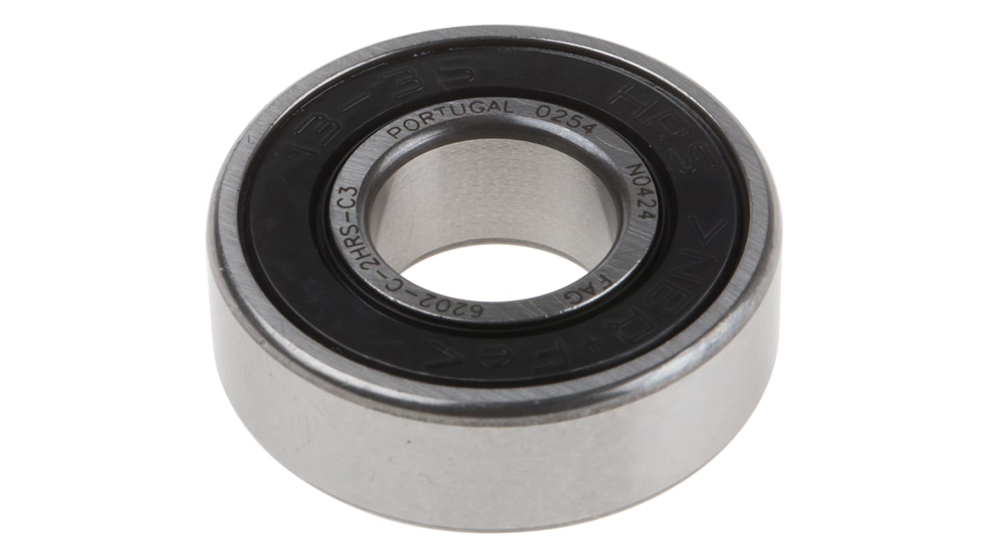 FAG 6202-C-2HRS-C3 Single Row Deep Groove Ball Bearing- Both Sides Sealed 15mm I.D, 35mm O.D