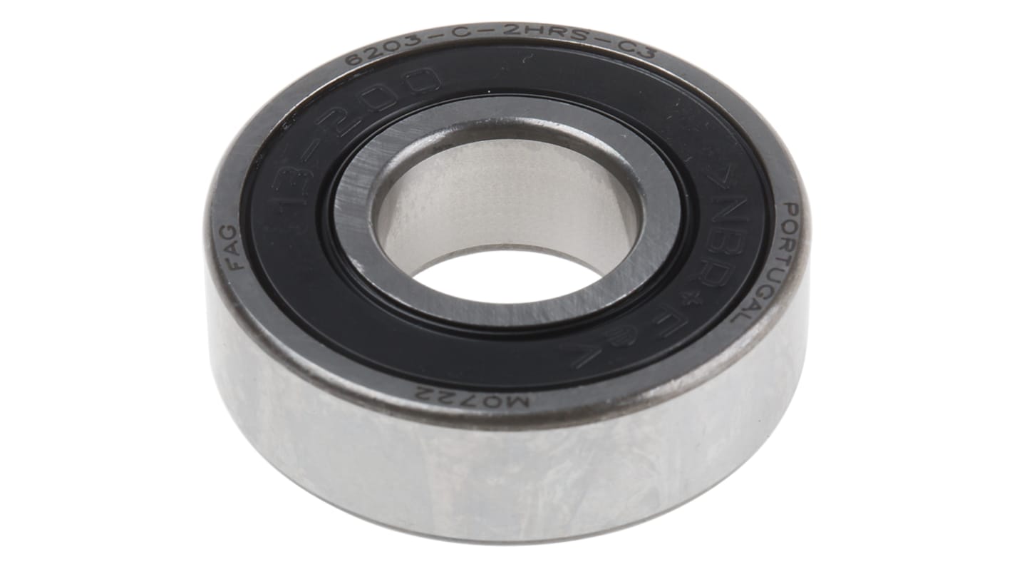 FAG 6203-C-2HRS-C3 Single Row Deep Groove Ball Bearing- Both Sides Sealed 17mm I.D, 40mm O.D