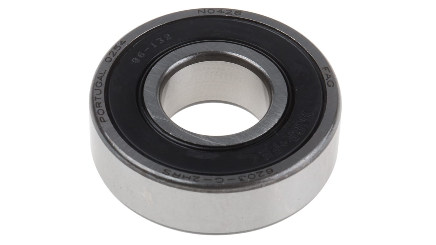 FAG 6203-C-2HRS Single Row Deep Groove Ball Bearing- Both Sides Sealed 17mm I.D, 40mm O.D