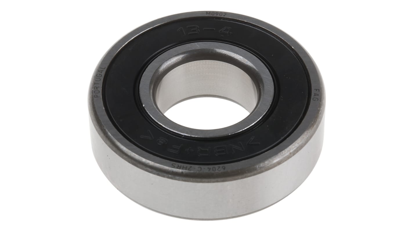 FAG 6204-C-2HRS Single Row Deep Groove Ball Bearing- Both Sides Sealed 20mm I.D, 47mm O.D