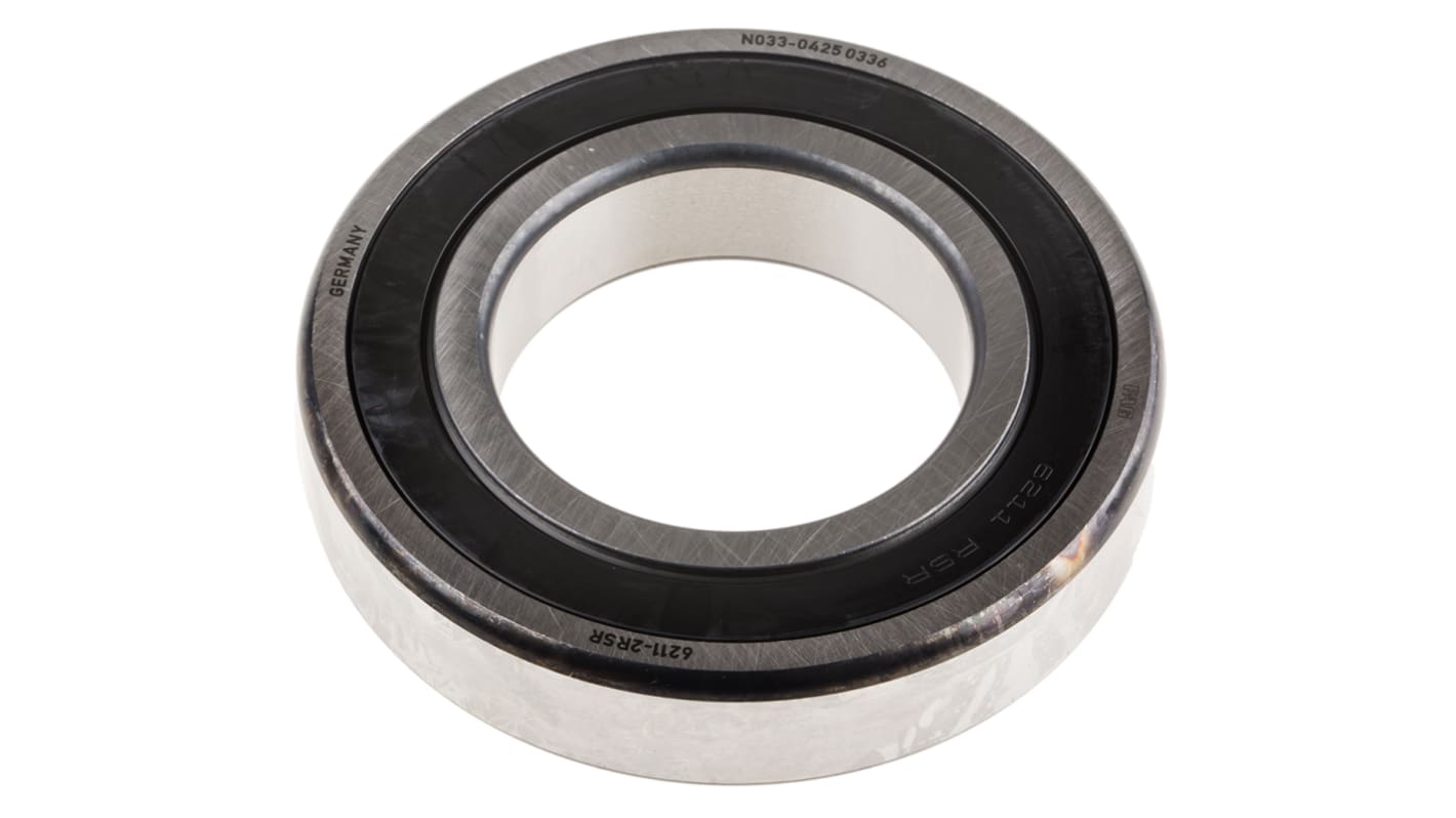 FAG 6211-C-2HRS Single Row Deep Groove Ball Bearing- Both Sides Sealed 55mm I.D, 100mm O.D