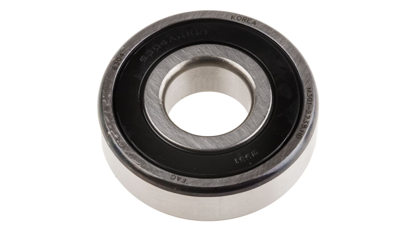 FAG 6304-C-2HRS Single Row Deep Groove Ball Bearing- Both Sides Sealed 20mm I.D, 52mm O.D