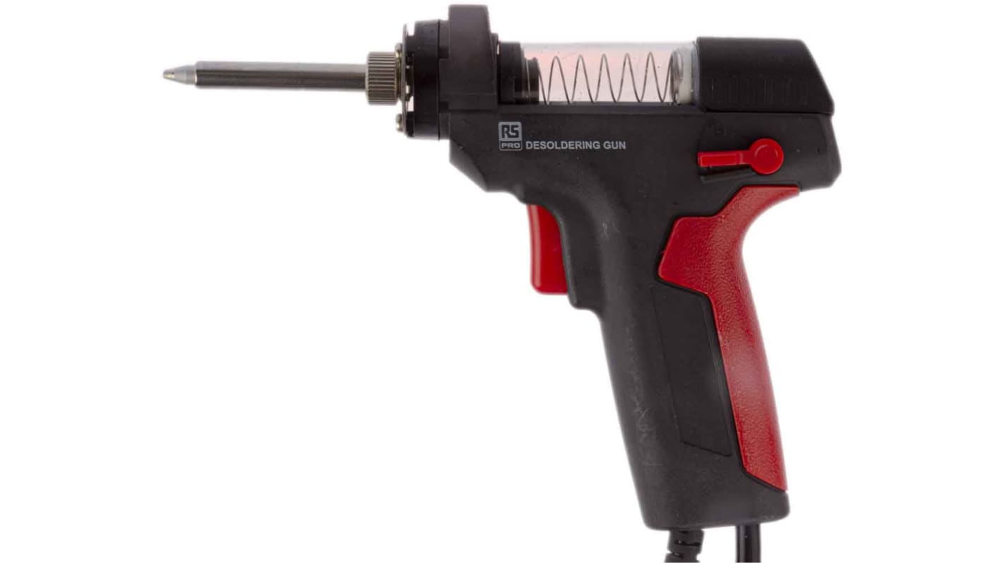 RS PRO Desoldering Gun, 90W Output, Type F - Schuko plug, Type G - British 3-pin