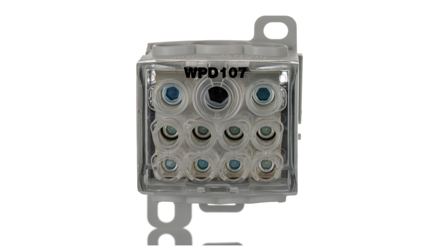 Weidmüller WPD Verteilerblock Grau, 25 mm², 35 mm², 95 mm², 1 kV ac/dc, 600 V / 192A, Schraubanschluss