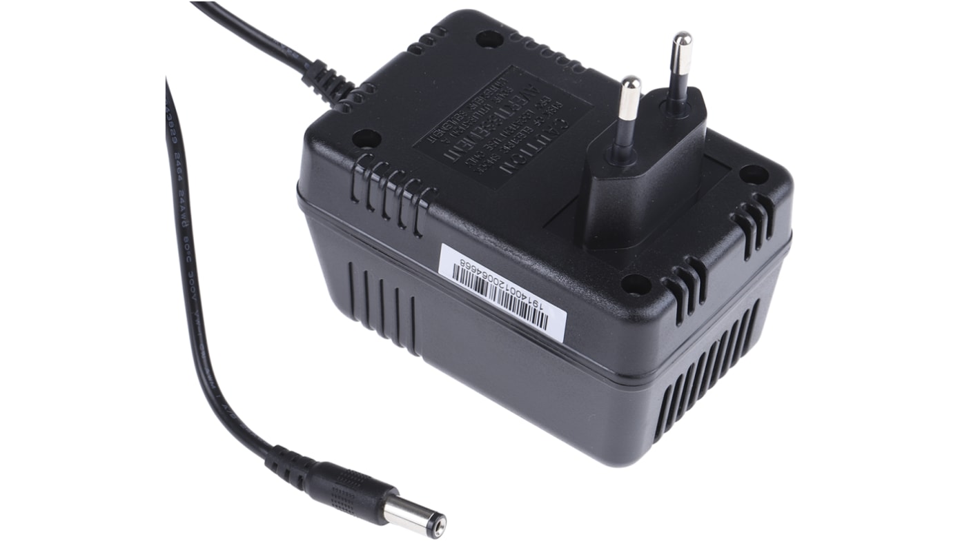 Adaptador AC/AC RS PRO 230V ac, 24V ac, 1 salida, Adaptador ac/ac, 580mA, 14W, Tipo C, No