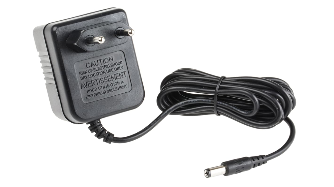 RS PRO 6W Plug-In AC/DC Adapter 9V dc Output, 600mA Output