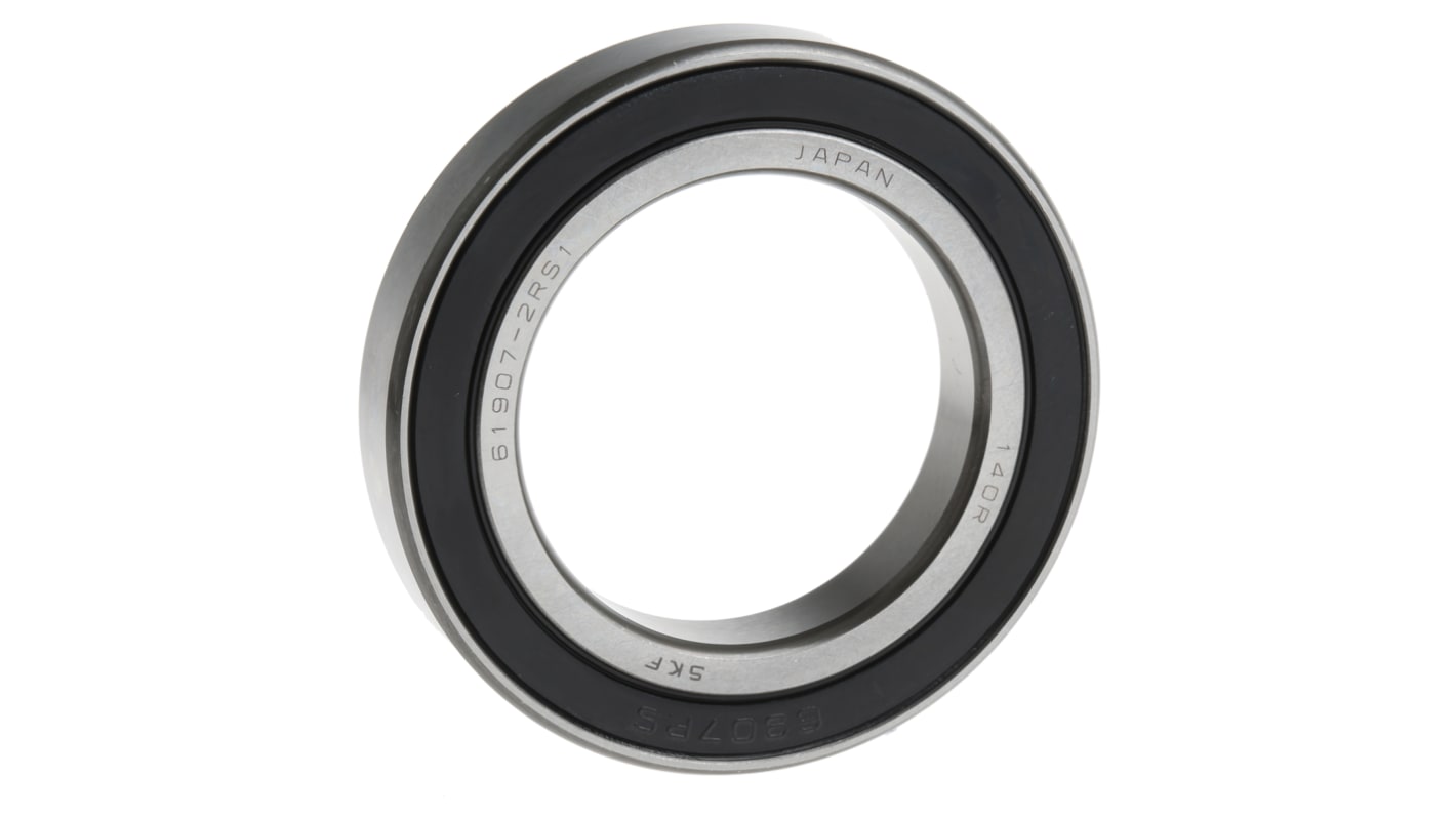 SKF 61907-2RS1 Single Row Deep Groove Ball Bearing- Both Sides Sealed 35mm I.D, 55mm O.D