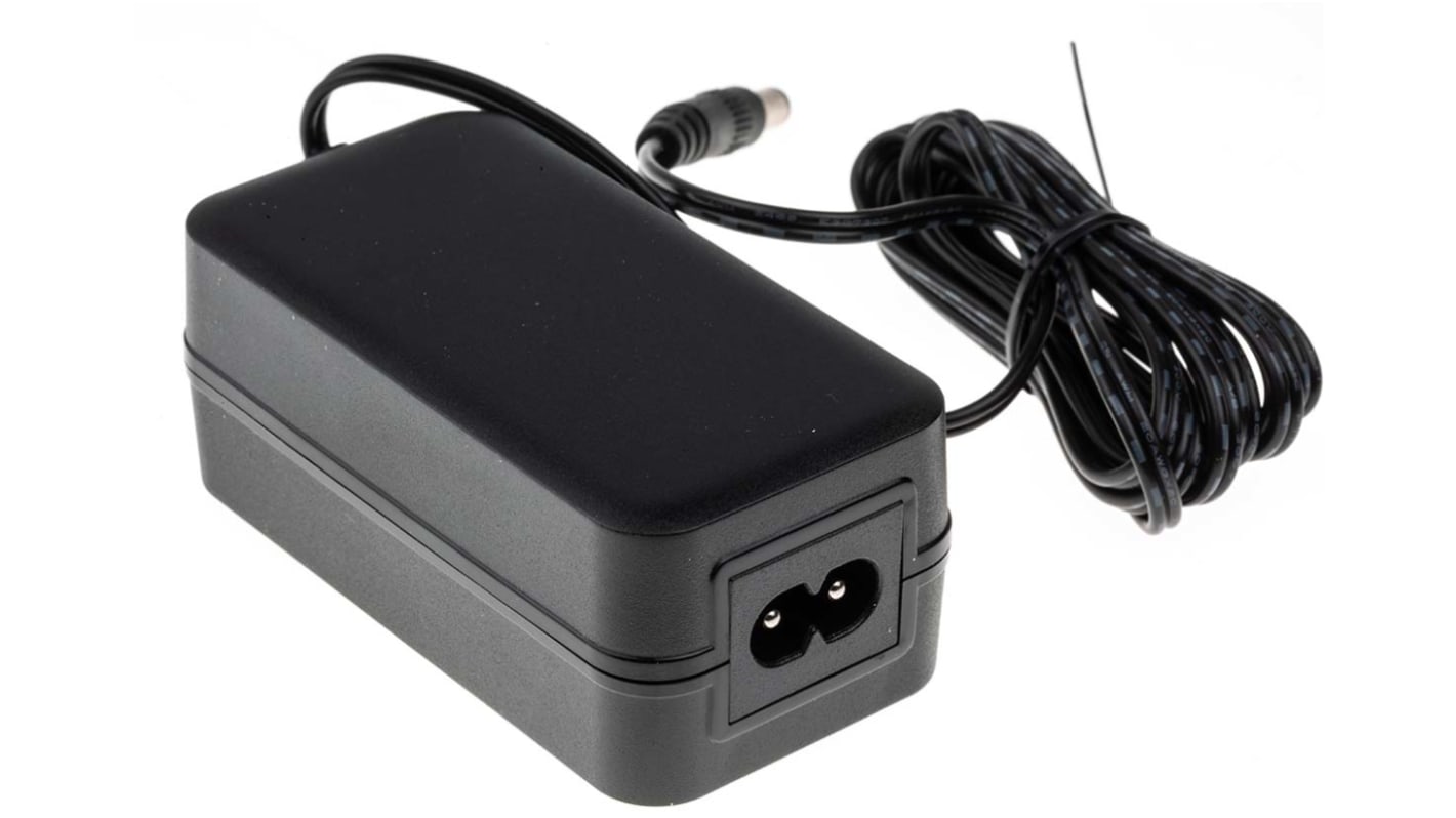 RS PRO Plastic 1.8m Adapter Power Supply for use with CCTV Cameras, Chargers, Lamps and lights, Speakers