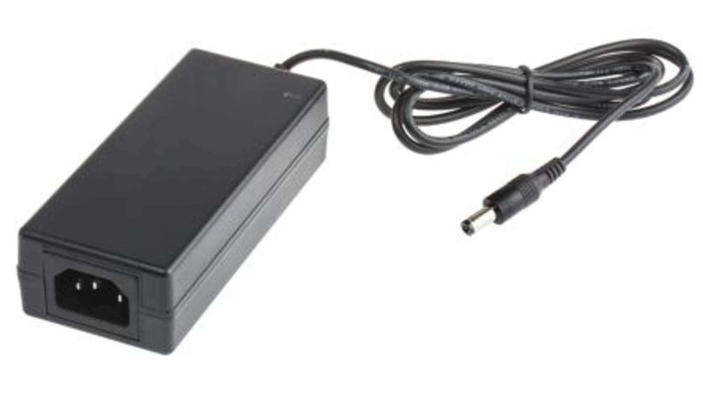 RS PRO 48V dc AC/DC-adapter, 1.3A, 62.4W, C14