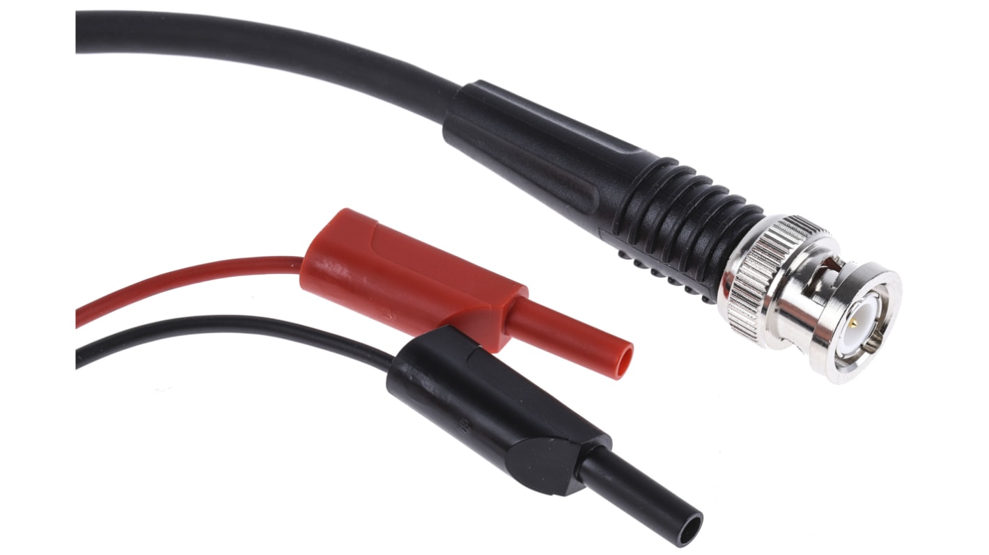 Zkušební vodič BNC, Černá, červená, délka kabelů: 500mm, PVC