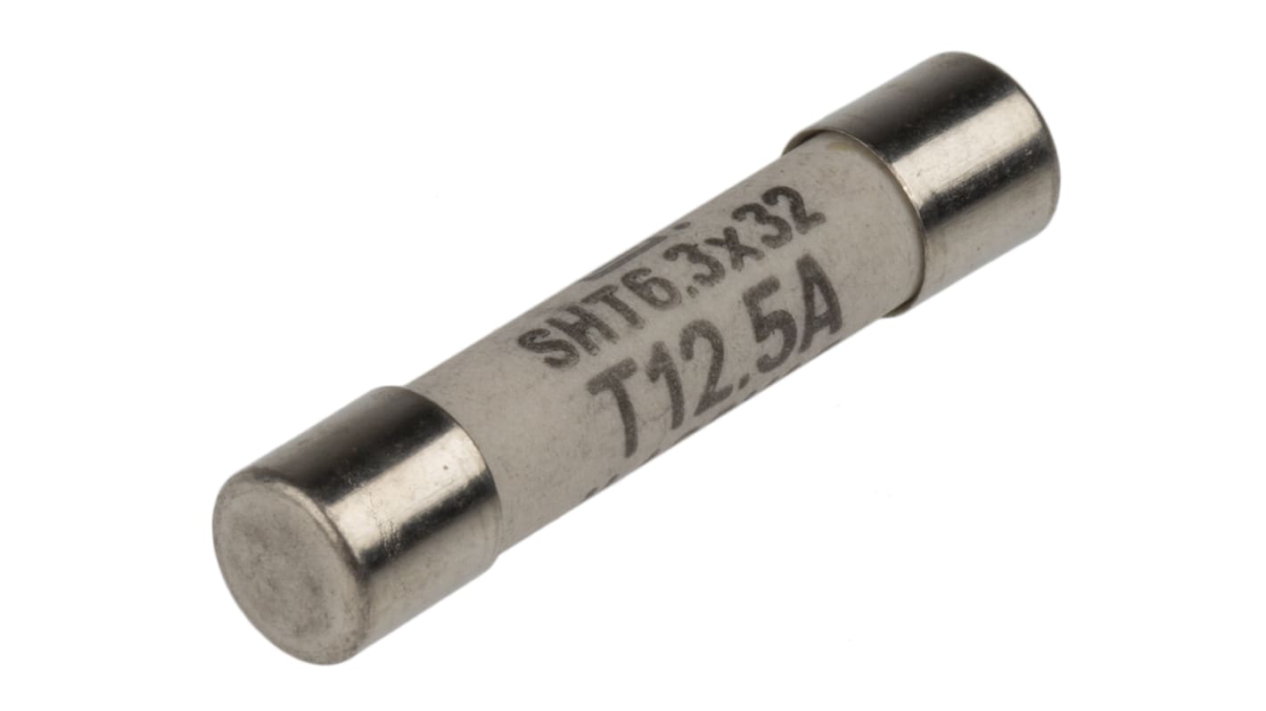 Schurter 12.5A T Ceramic Cartridge Fuse, 6.3 x 32mm