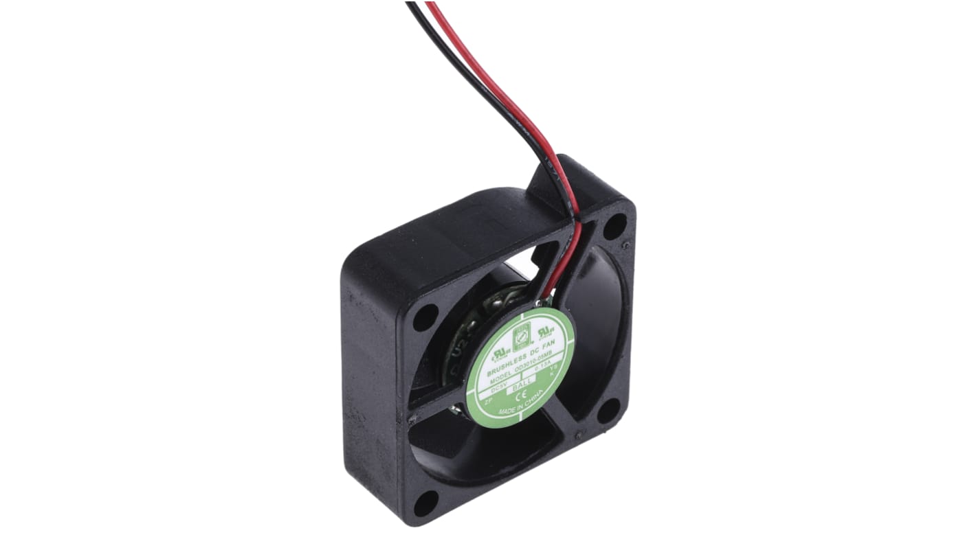 RS PRO Axial Fan, 5 V dc, DC Operation, 6.8m³/h, 400mW, 80mA Max, IP55, 30 x 30 x 10mm