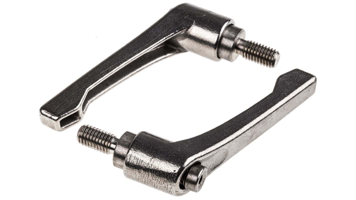 RS PRO Stainless Steel Clamping Lever, M8 x 16mm