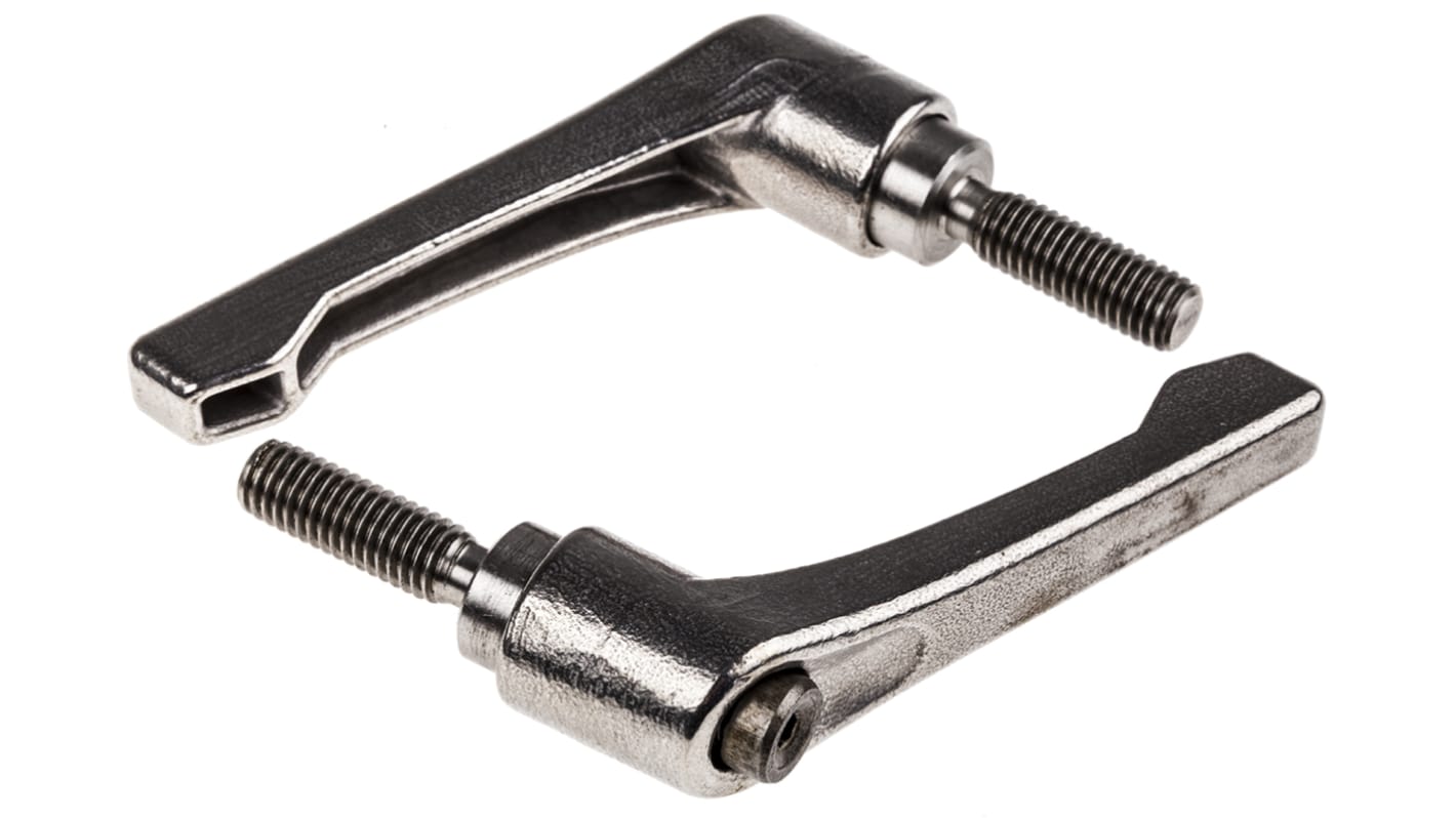 RS PRO Stainless Steel Clamping Lever, M8 x 25mm