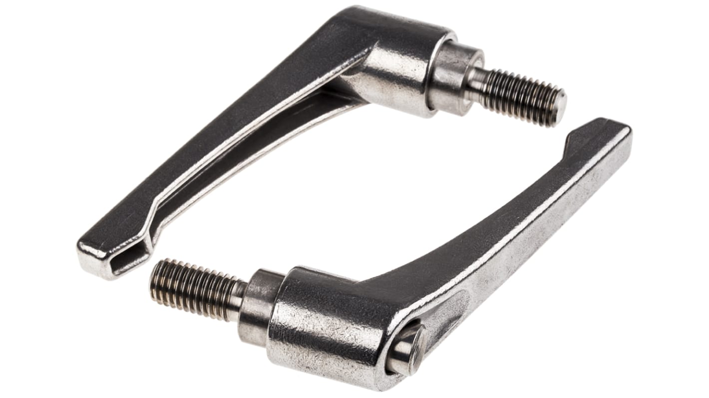 RS PRO Stainless Steel Clamping Lever, M12 x 25mm
